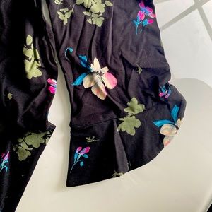 Brand new J Jill Blouse. 3/4 sleeve A line black with flowers.